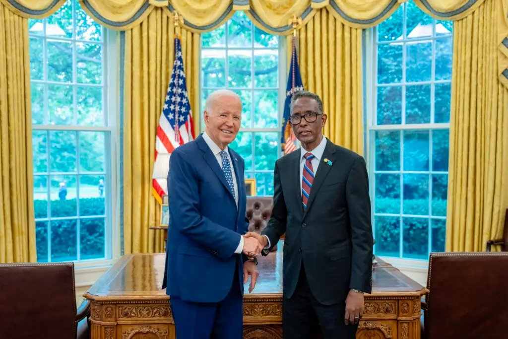 Ambassador Dahir Hassan Presented Credentials to President Joe Biden